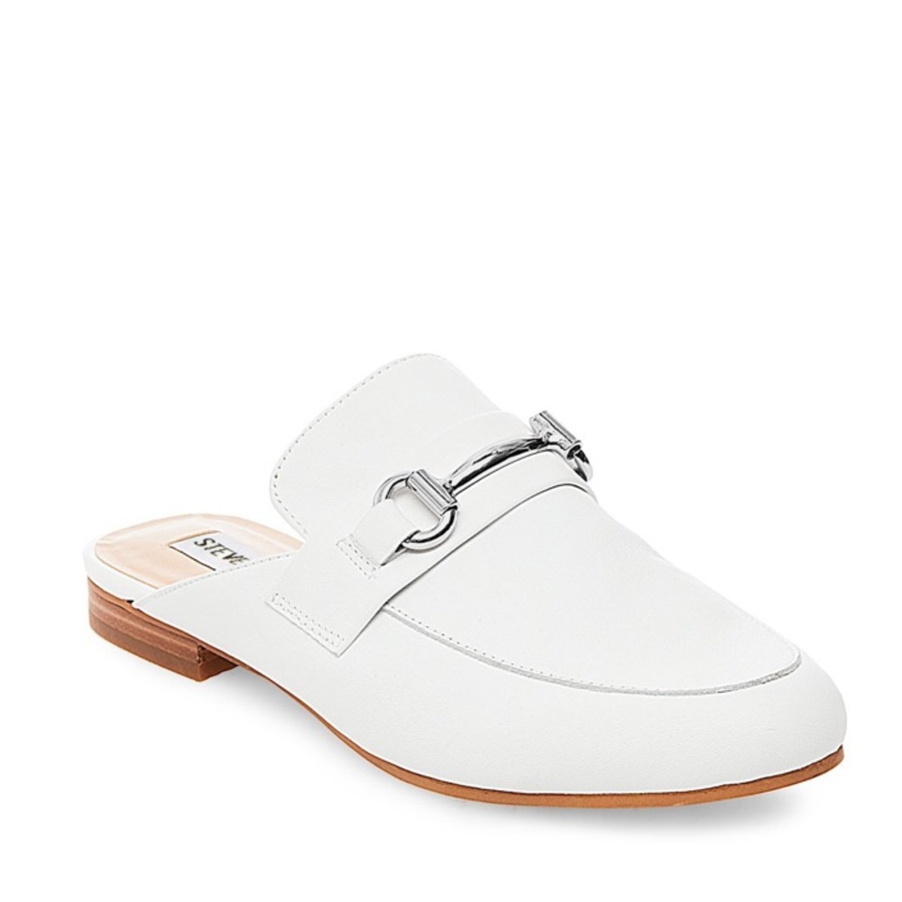 Steve Madden White Mule